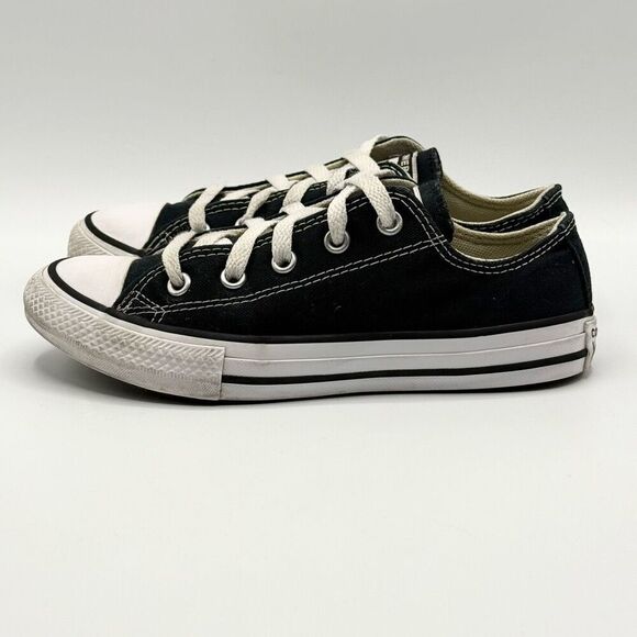 Converse Chuck Taylor All Star Black Canvas Lace Up Sneakers - Big Kid US 1 - Picture 5 of 12